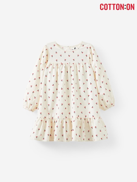 Cotton On White Tilly Long Sleeve Dress (G70828) | £23