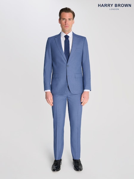 Harry Brown Blue Marl Alex Slim Fit Suit Jacket (G70871) | £99