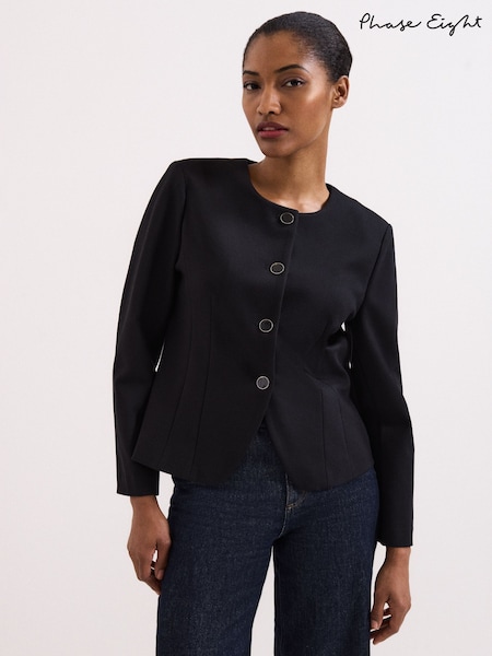 Phase Eight Black Danni Ponte Jacket (G70906) | £99