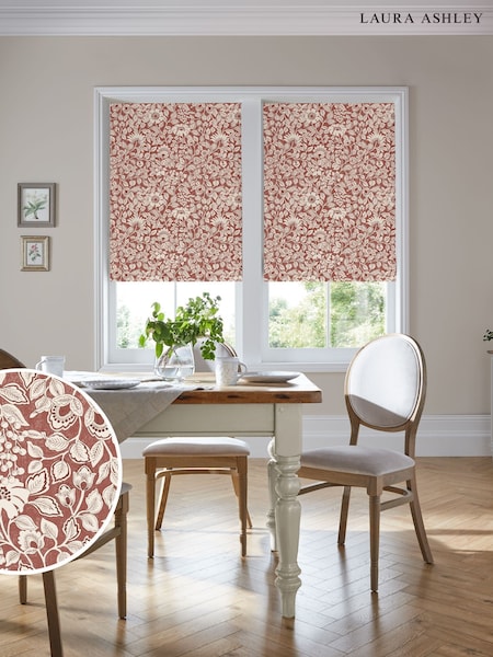 Laura Ashley Red Oastbrook Flowers Made to Roller Measure (G71433) | £58