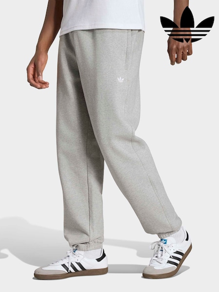 Grey - Regular Adidas Originals Trefoil Essentials Regular Fleece Joggers