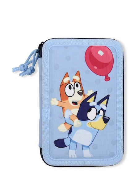 Peers Hardy Blue Bluey Disney Double 2 Zipper Filled Pencil Case (G71980) | £18