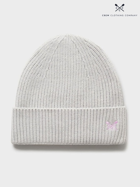 Crew Clothing Company Grey Knit Beanie Hat (G71982) | £20