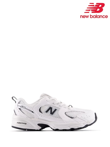 New Balance White/Black 530 Bungee Trainers (G72140) | £55