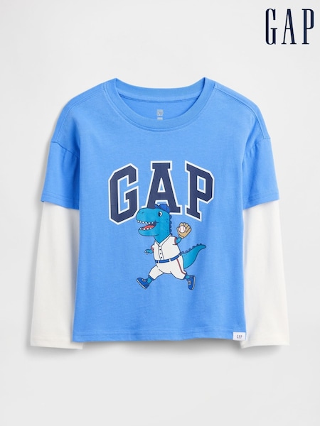 Gap Blue Relaxed Graphic T-Shirt (6mths-5yrs) (G72442) | £14