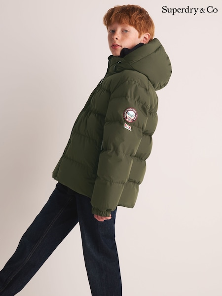 Green - Superdry Sports Puffer Coat