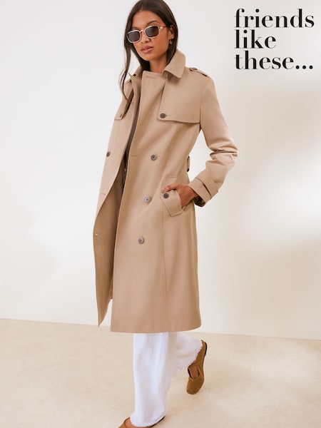 Neutral - Friends Like These Longline Trench Coat