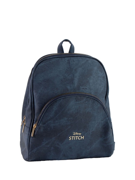 Peers Hardy Blue Disney Stitch Faux Leather Backpack (G73032) | £45