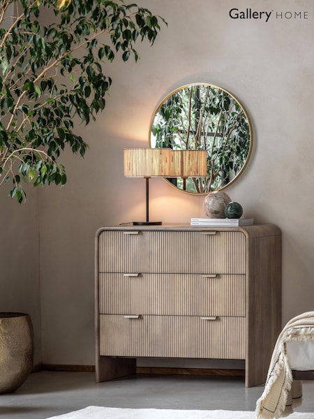 Gallery Home Grey Nova Mango Wood 3 Drawer Chest (G73549) | £960