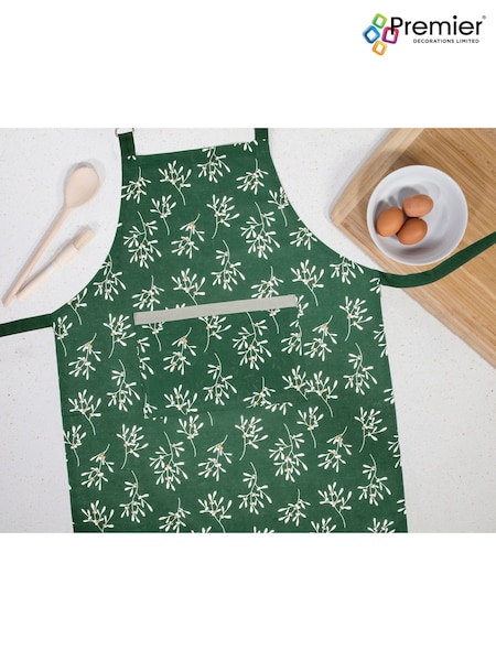Premier Decorations Ltd Adult Green Mistletoe Apron (G73611) | £14