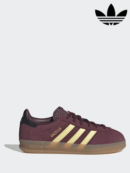 Red - Adidas Originals Gazelle Indoor Trainers