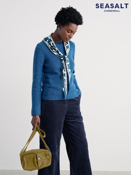 Seasalt Cornwall Blue Dawson Pick Jumper (G73925) | £76