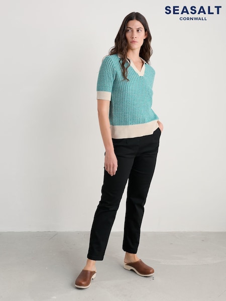 Seasalt Cornwall Black Tall Waterdance Trousers (G73935) | £66