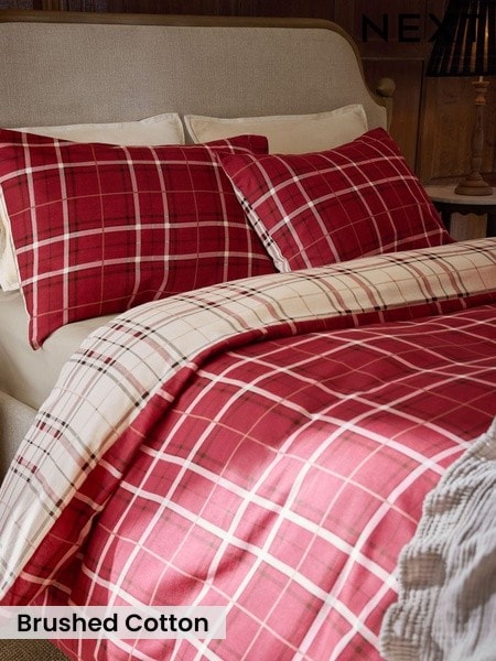 Christmas Brushed Cotton Duvet Cover And Pillowcase Set
