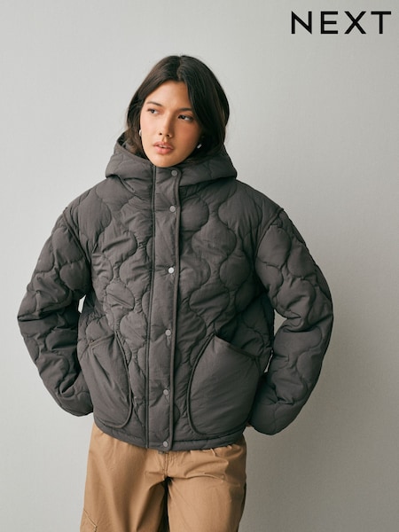 Grey - Lightweight Quilted Jacket