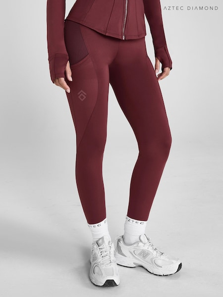 Aztec Diamond Red Core Leggings (G74599) | £40
