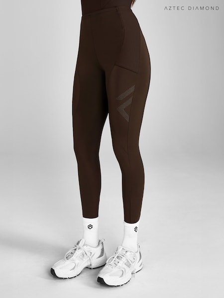 Aztec Diamond Brown Core Leggings (G74602) | £40