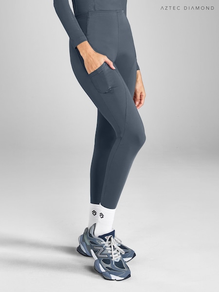 Aztec Diamond Blue Core Leggings (G74609) | £40