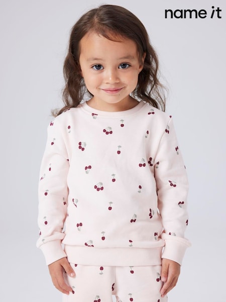 Name It Pink Cherry Print Sweatshirt (G74821) | £13