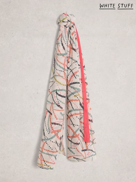 White Stuff White Callie Printed Scarf (G74864) | £25