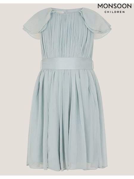 Monsoon Green Ava Cape Sleeve Chiffon Bridesmaid Dress (G75023) | £36 - £40