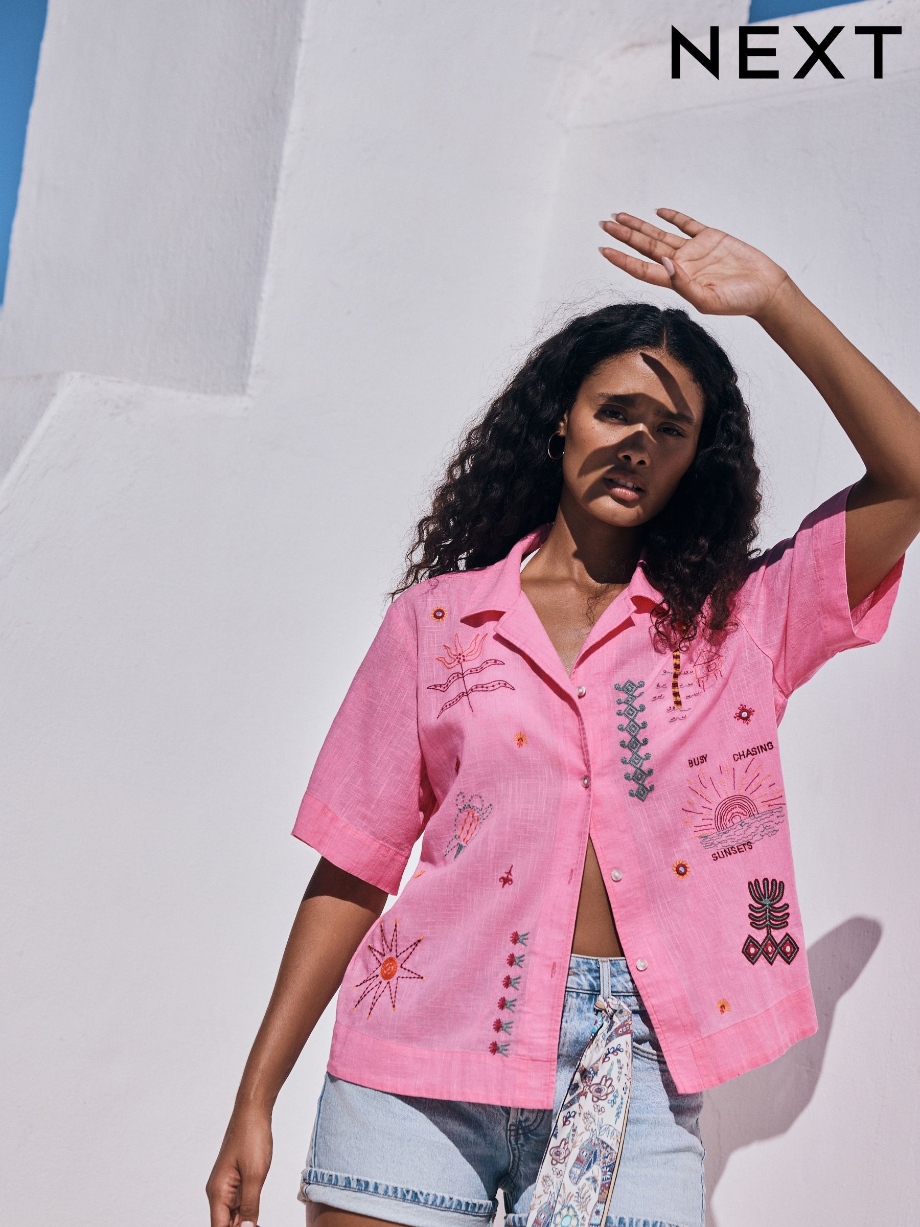 Buy Women's Pink Collared Tops Online | Next UK
