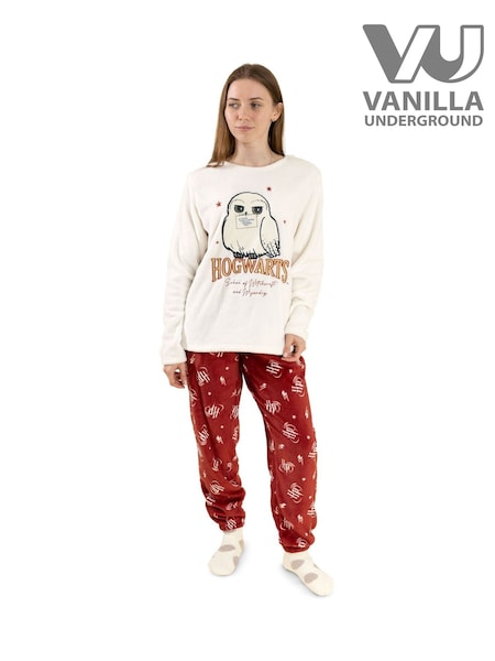 Vanilla Underground White Harry Potter Hedwig Long Sleeve Leg Pyjamas Set (G75188) | £38