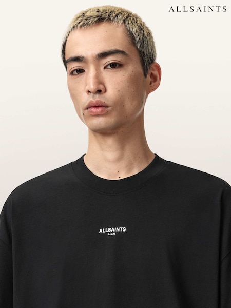 AllSaints Black Mikro Short Sleeve Crew Neck T-Shirt (G75262) | £59