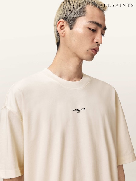 AllSaints White Mikro Short Sleeve Crew Neck T-Shirt (G75263) | £59