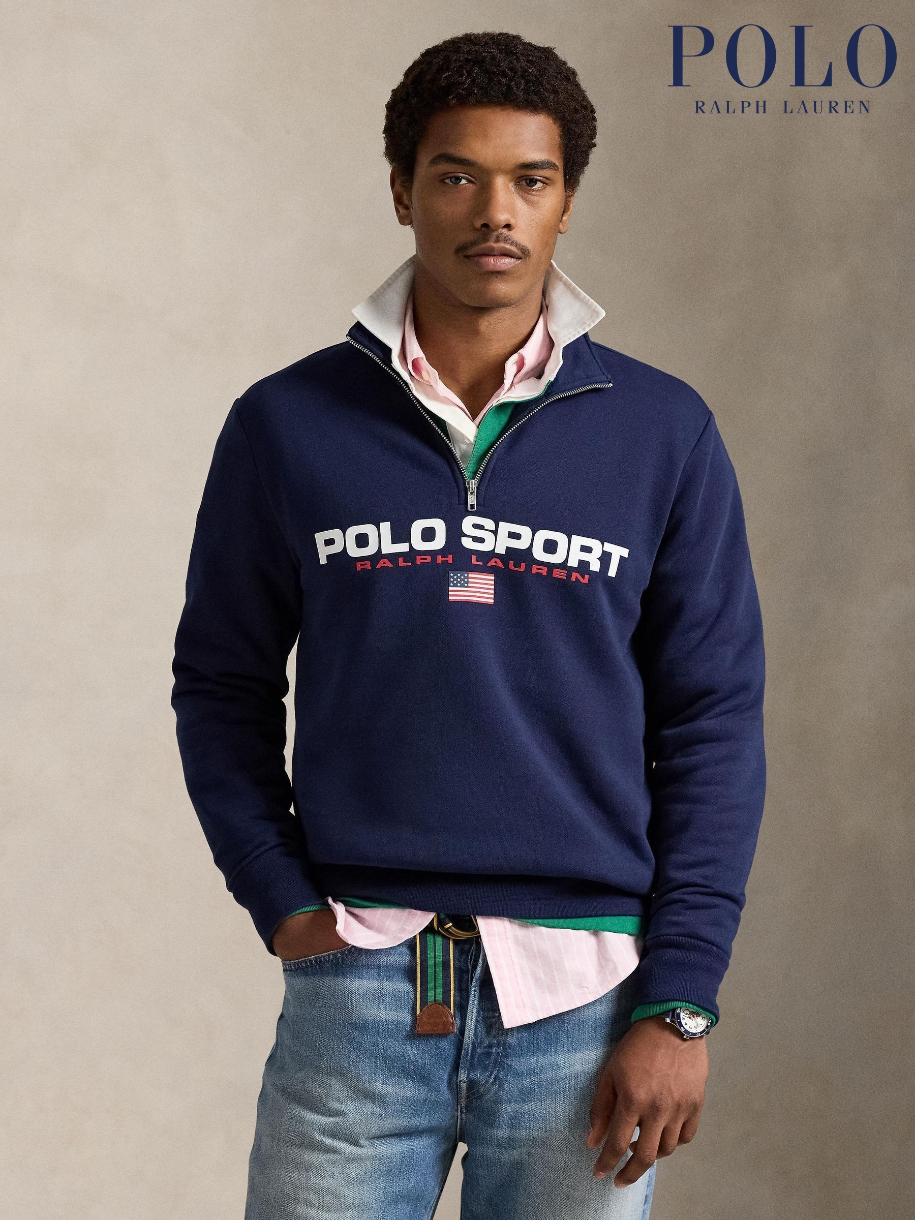 Buy Men's Ralph Lauren Zip Neck Sweatshirtsandhoodies Online | Next UK