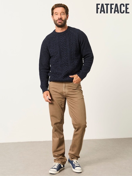Stone - Regular Fatface Straight Fit Jeans