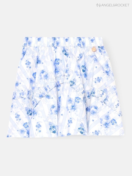 Angel & Rocket Blue Pia Floral Ruffle Detail Skirt (G76935) | £20 - £24