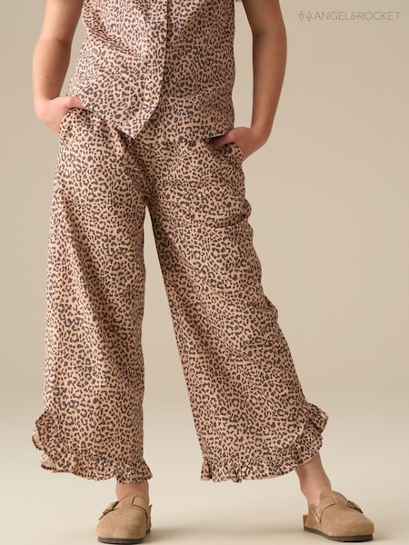 Angel & Rocket Animal Erika Leopard Frill Hem Trousers (G76957) | £24 - £31