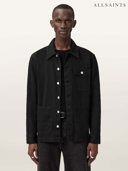 AllSaints Black Nevis Chore Jacket (G77873) | £129