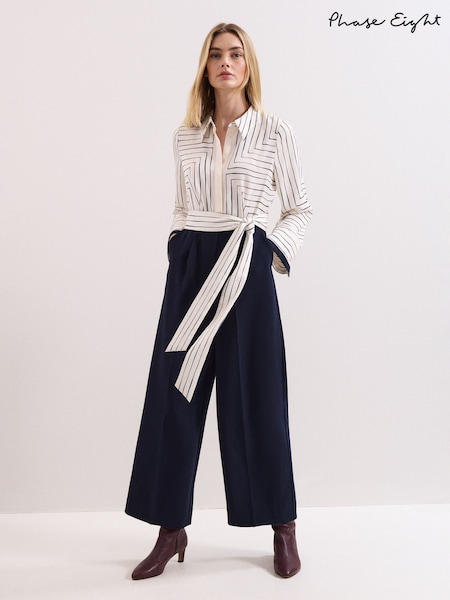 Phase Eight Blue Geo Jumpsuit (G78057) | £129