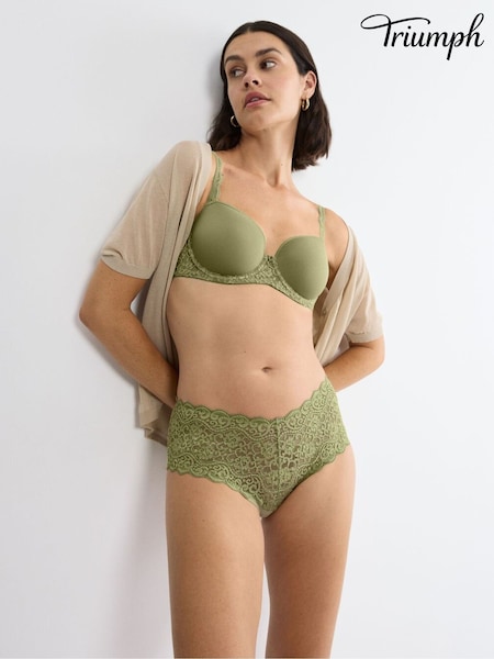 Triumph Green Brief Amourette Maxi Knickers (G78292) | £24