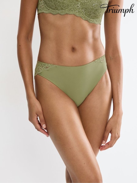Triumph Green High Leg Amourette Maxi Knickers (G78298) | £22