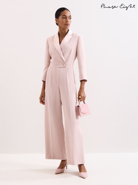 Phase Eight Pink Mirella Tux Jumpsuit (G78328) | £199