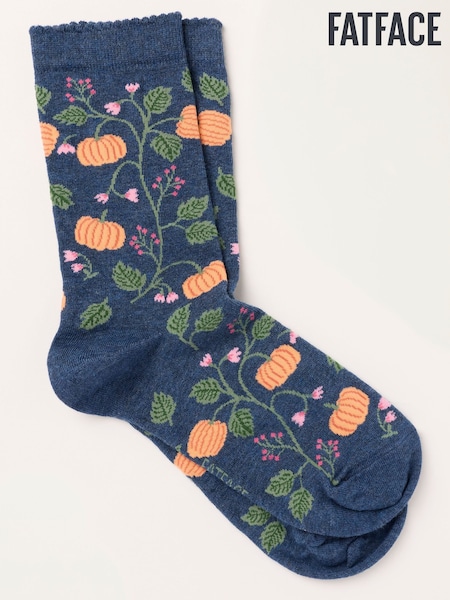 Navy - Fatface Pumpkin Socks