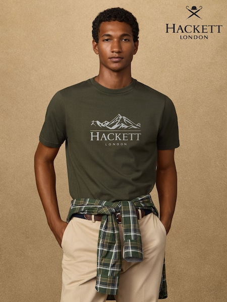 Hackett Heritage Peaks Print T-Shirt (G78980) | £65