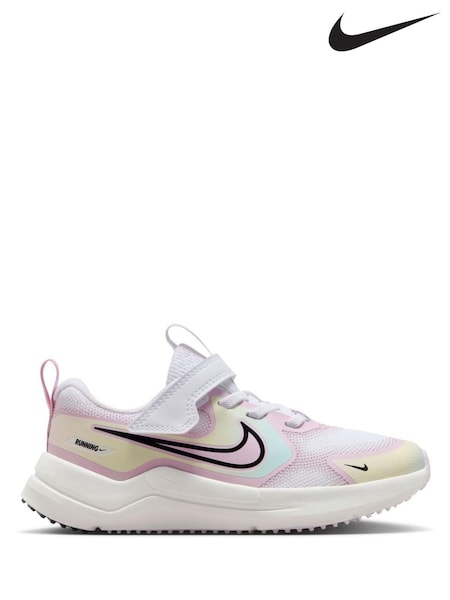 White/Bleached Lilac - Nike Junior Cosmic Running Trainers