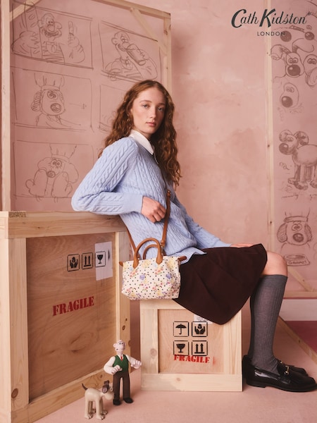 Ecru Spot - Cath Kidston Wallace And Gromit Mini Tote Bag