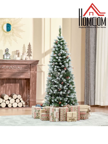 Homcom 5ft Artificial Christmas Tree With Automatic Open Design