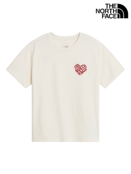 White - The North Face Teen Proud Graphic Relaxed T-shirt