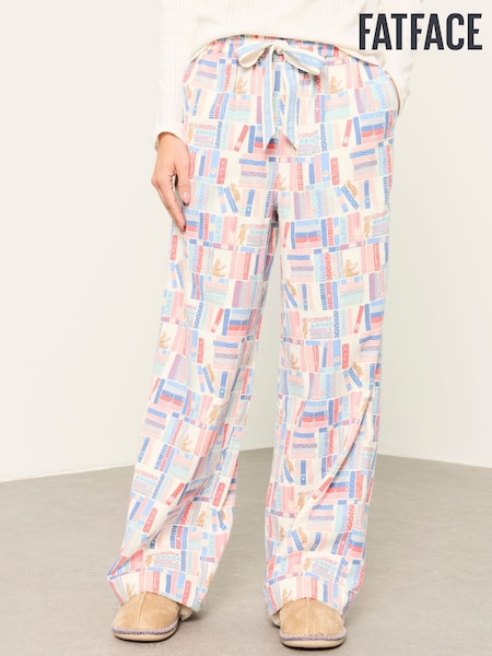 Pink Blue Books - Fatface Wide Leg Pyjama Bottoms
