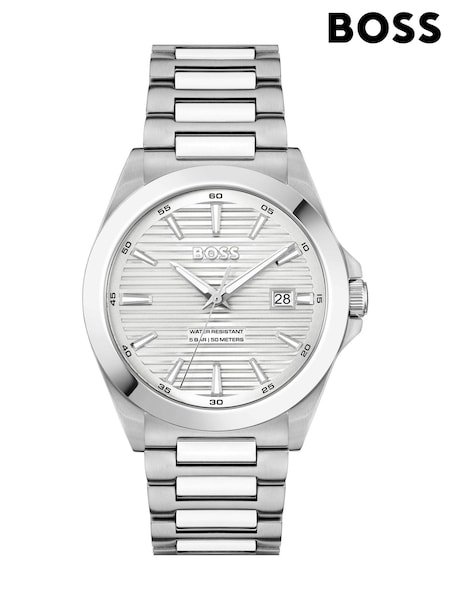 BOSS Silver Gents Strike Stainless Steel Bracelet Watch (G79999) | £179