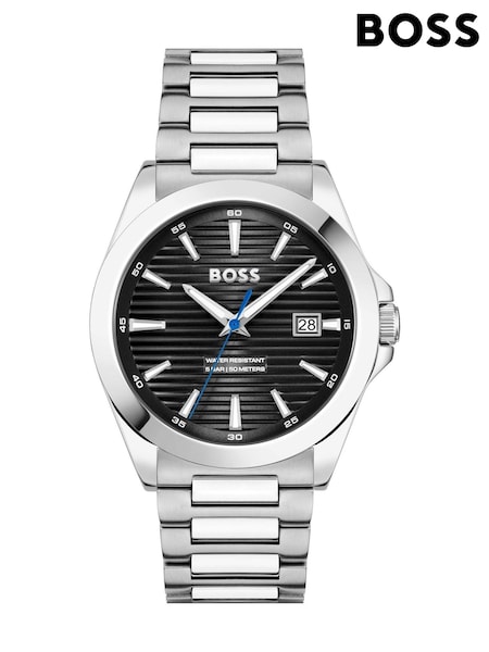 BOSS Silver Tone Strike Stainless Steel Bracelet Watch (G80030) | £179