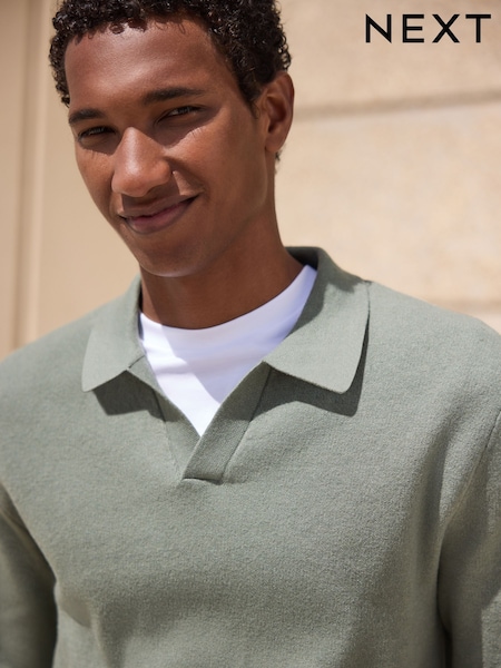 Sage Green - Regular N. Premium Ultrasoft Knitted Trophy Neck Jumper With Wool