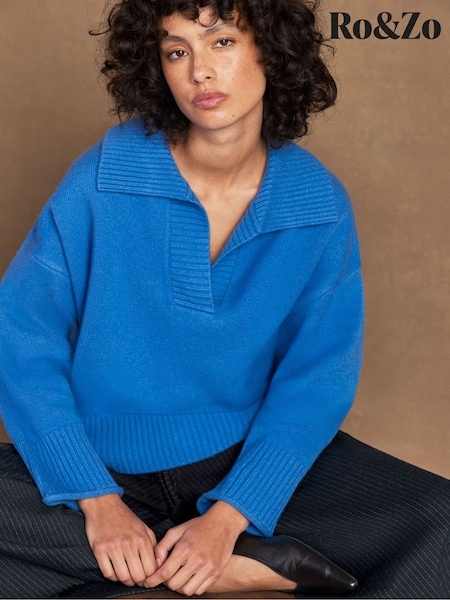 Ro&Zo Blue Collar Jumper With Cashmere (G80251) | £129