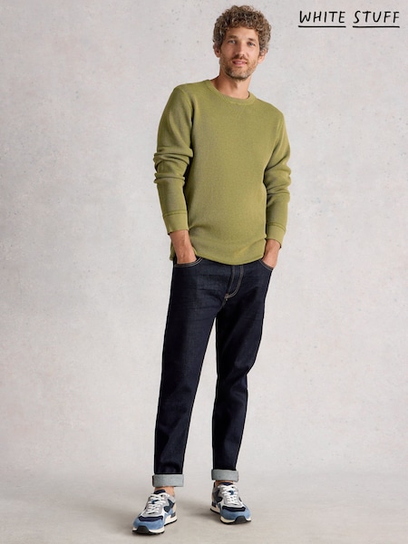 White Stuff Green Attadale Crew Neck Jumper (G80378) | £49